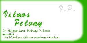 vilmos pelvay business card